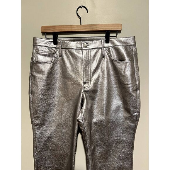 NWOT J. Crew Full-Length Demi-Boot Pant in Metallic Faux Leather 31 Petite - Picture 10 of 10